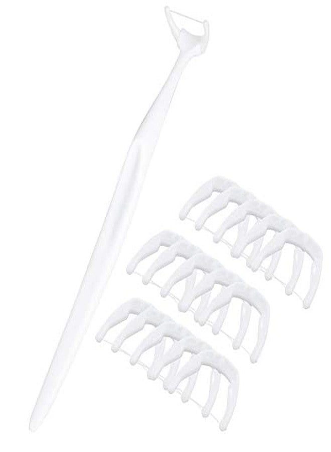 Radionics Dental Floss Picks 1 Holder & 20pcs Refill Inter-dental Brush Teeth Stick Toothpick Flosser for Oral Deep Clean - Image 3
